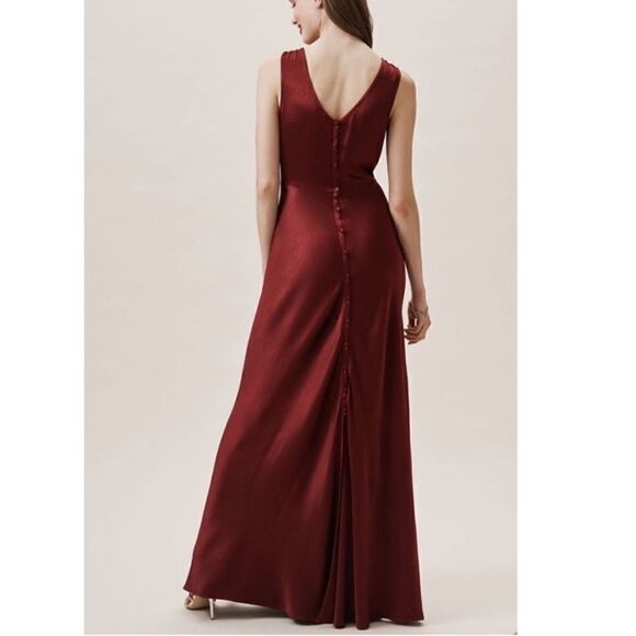 BHLDN x Ghost London Alexia Dress Dark Cherry - Picture 1 of 5